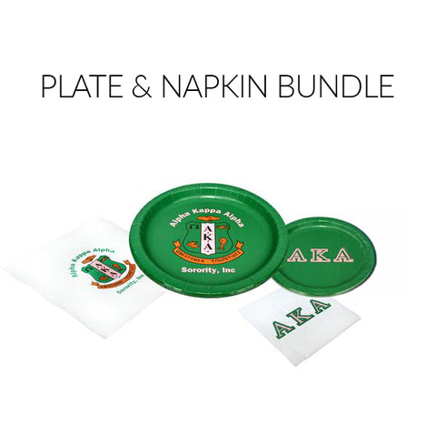 AKA - Alpha Kappa Alpha - Plate & Napkin Bundle