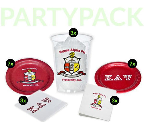 KAP - Kappa Alpha Psi - Party Pack (Clear Cups)