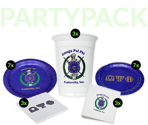 OPP - Omega Psi Phi - Party Pack (White Cups)