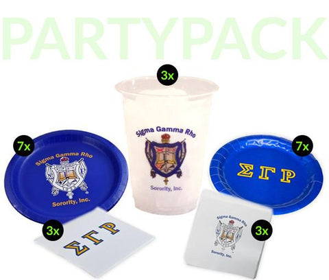 SGR - Sigma Gamma Rho - Party Pack (Clear Cups)