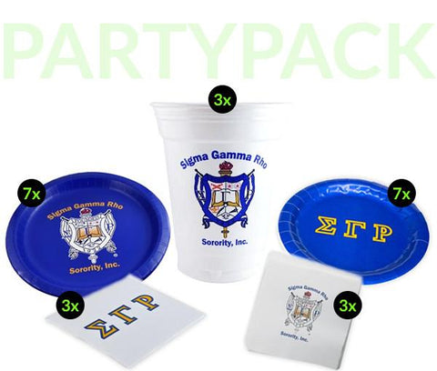SGR - Sigma Gamma Rho - Party Pack (White Cups)