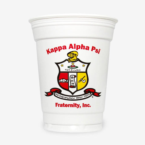 KAP - Kappa Alpha Psi - 16 oz White Plastic Cup (24ct)