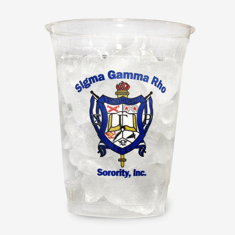 SGR - Sigma Gamma Rho - 16 oz Clear Plastic Cup (24ct)